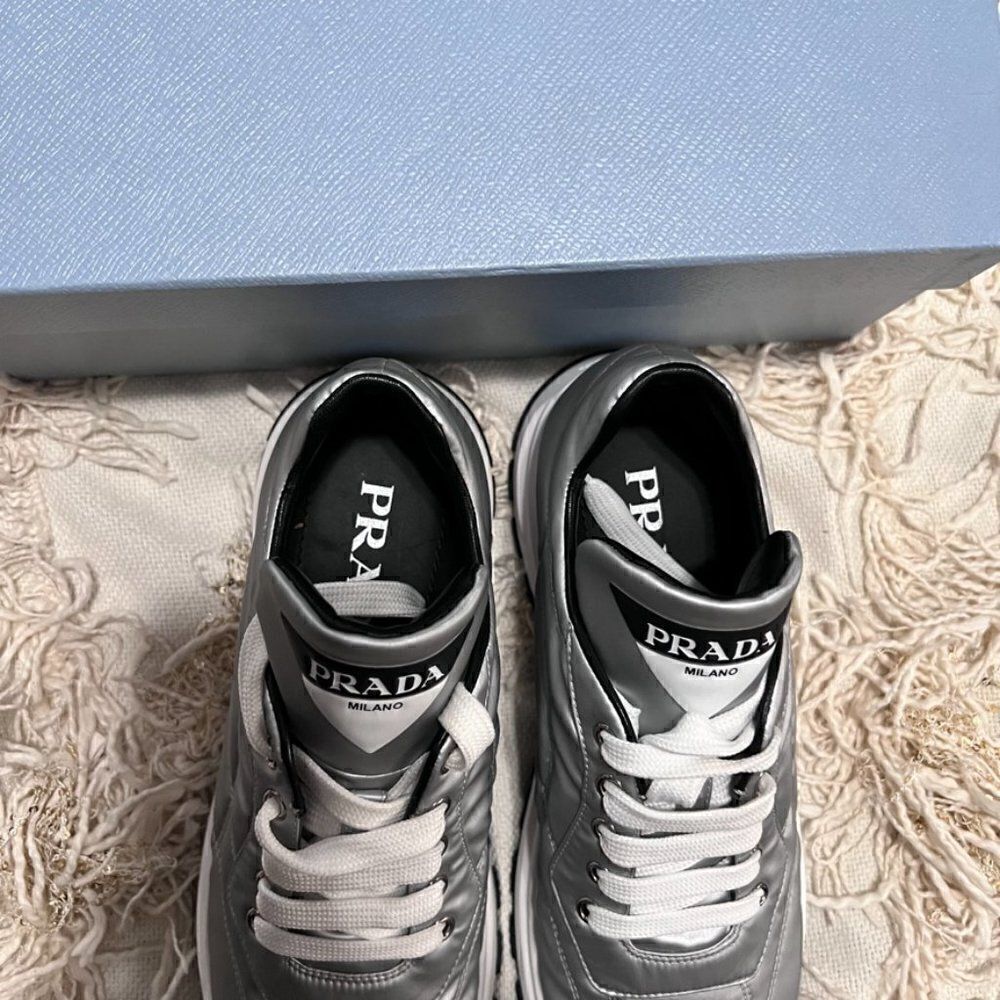 PRADA Logo Nylon Casual Laceup Women’s Sneakers - Picture 4 of 11